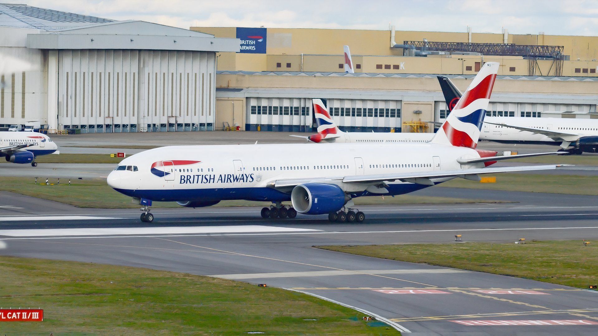 British Airways Boeing 777-200ER on the runway at London Heathrow-1
