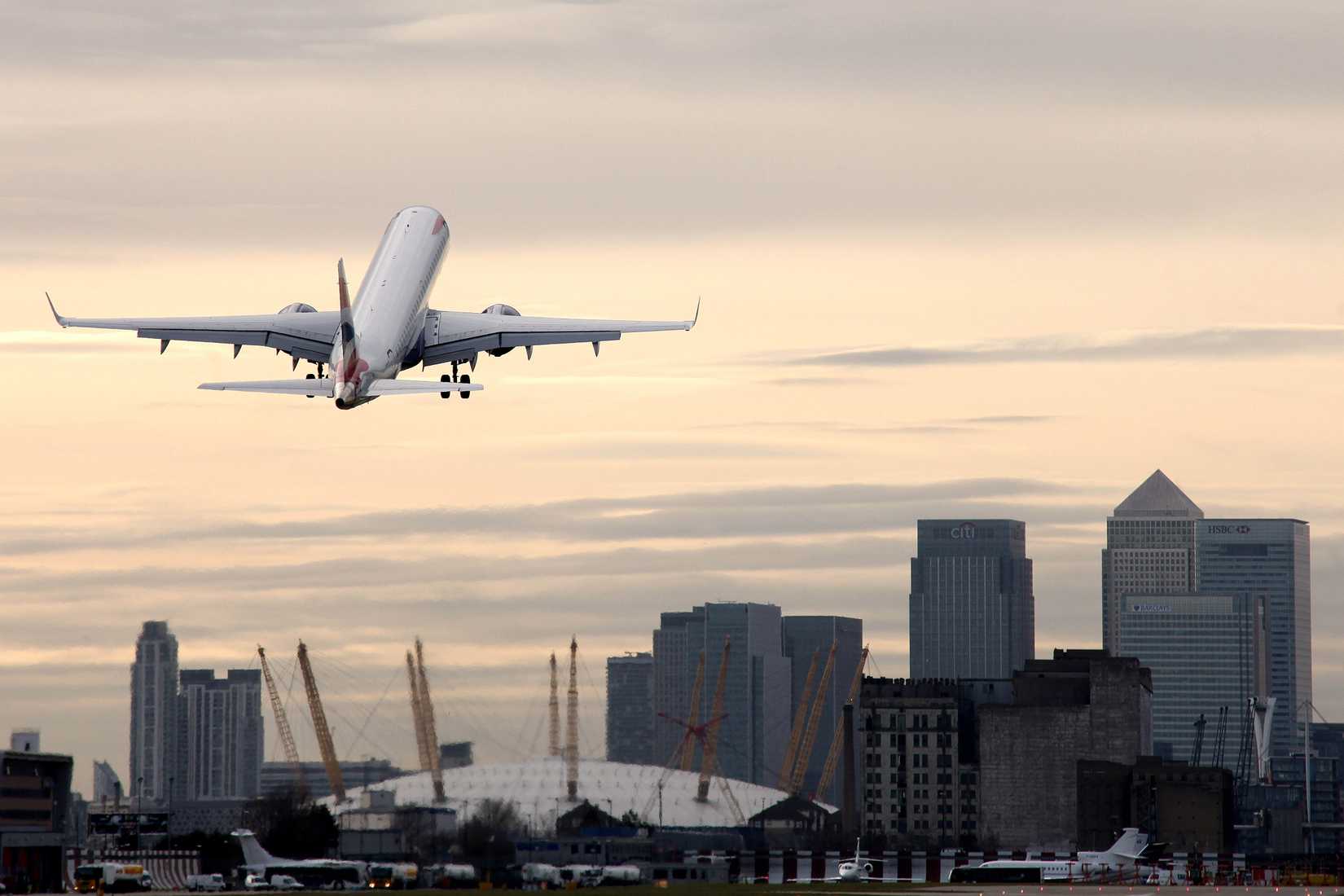 BA E190 At London City Airport