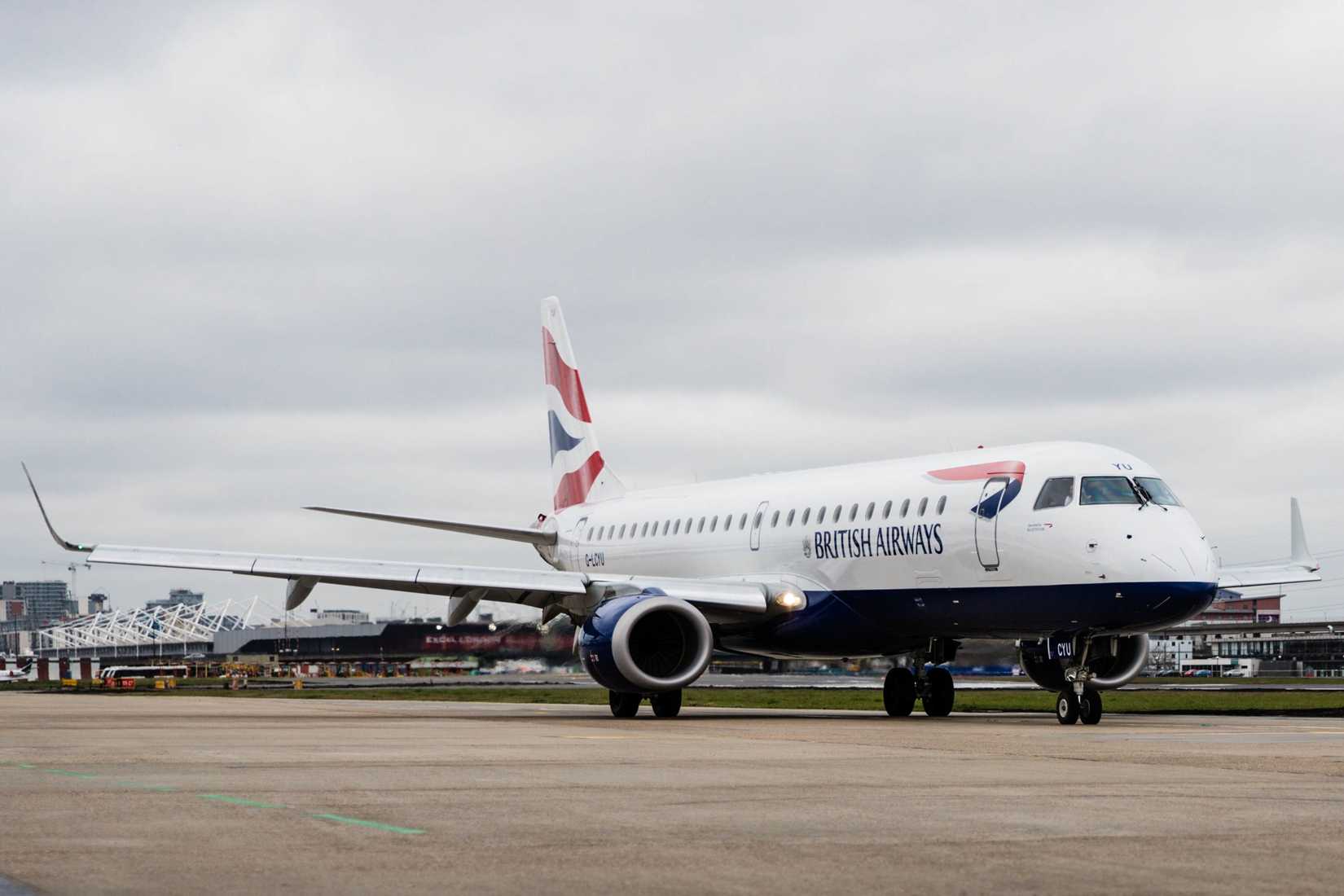 BA E190 At London City Airport
