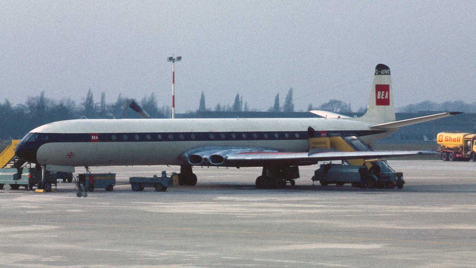 Düsseldorf Germany January 1969 BEA DH-106 Comet 4B G-APMF.