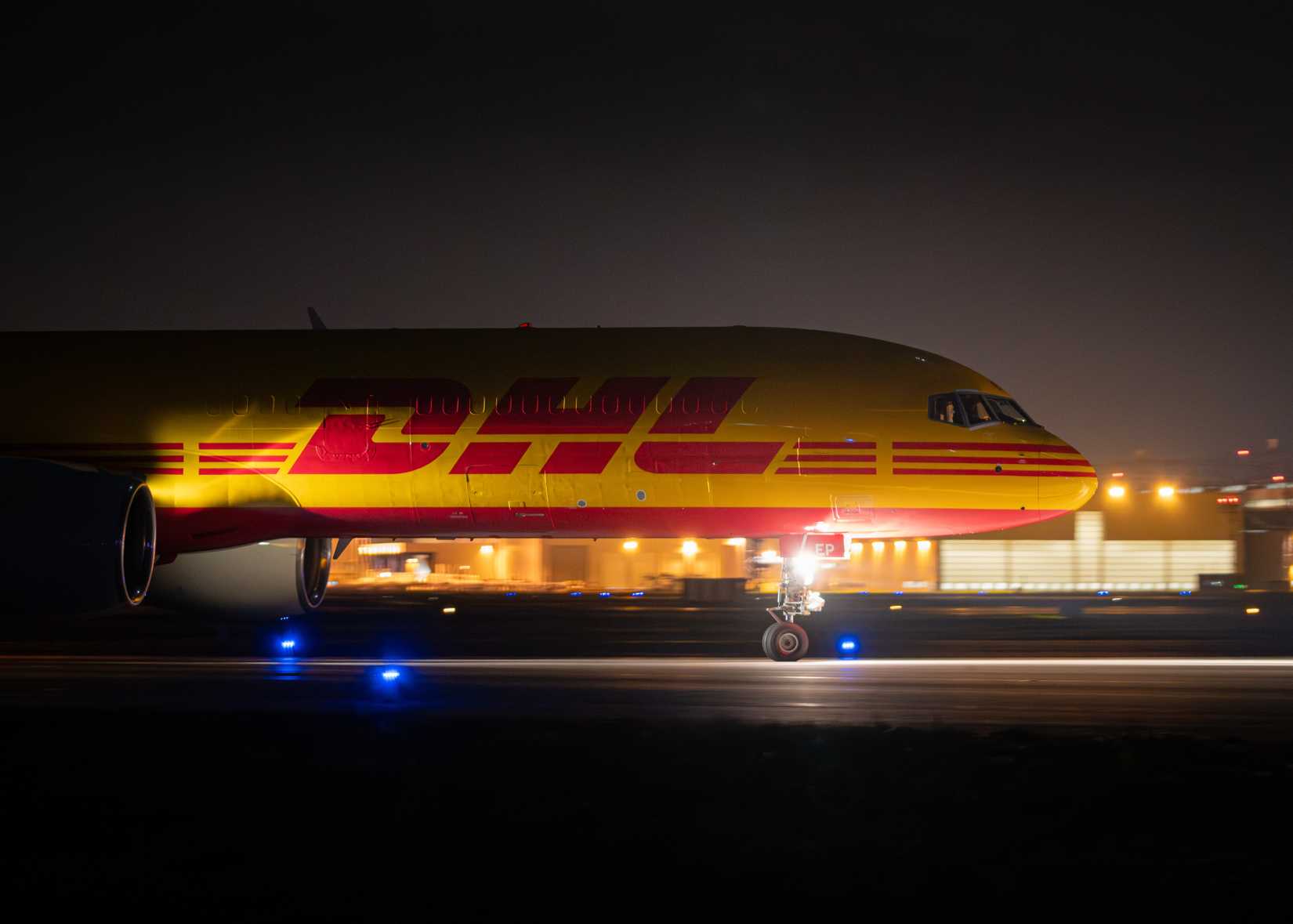 DHL Boeing 757-200F (P2F) during taxi
