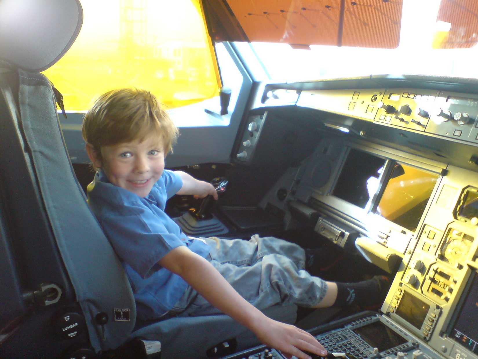 Captain Chris Son In Cockpit