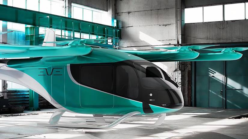 An Eve Air Mobility Aircraft