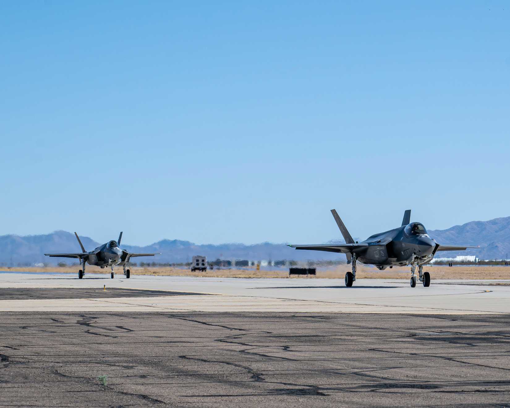 F-35A Demonstration Team, lands at Davis-Monthan Air Force Base, Arizona, for the Thunder and Lightning Over Arizona Airshow