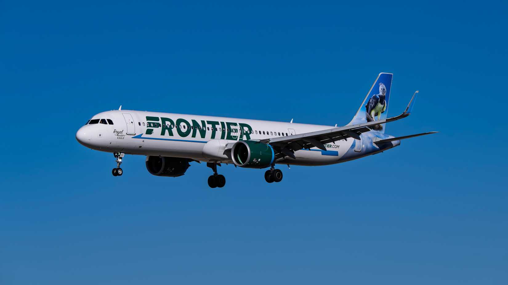 Frontier Airlines Airbus A321Neo N619FR Arrival into Harry Reid Interational Airport