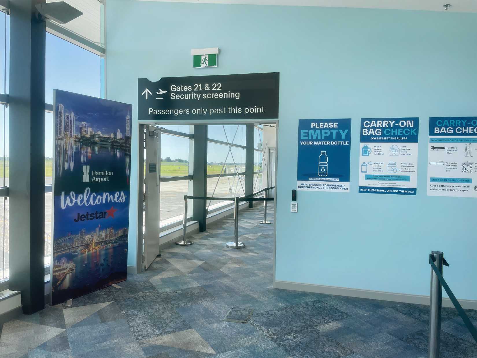 Hamilton Airport HLZ jet security