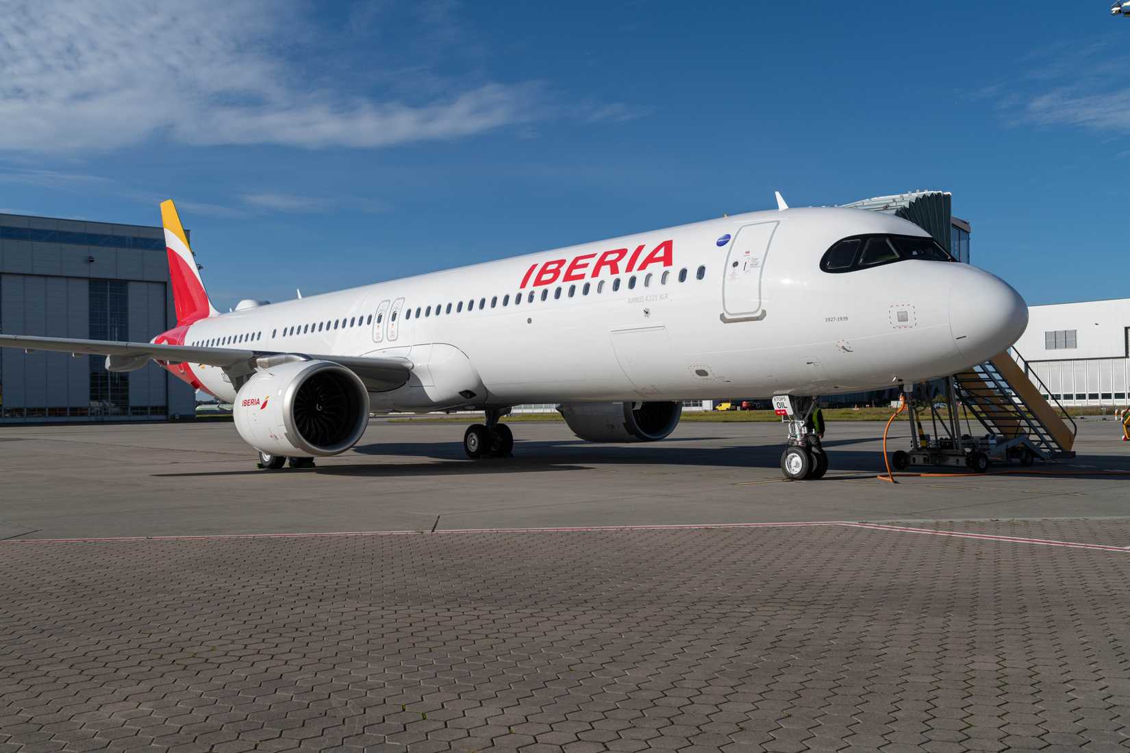 Iberia Airbus A321XLR Parked On A Remote Stand