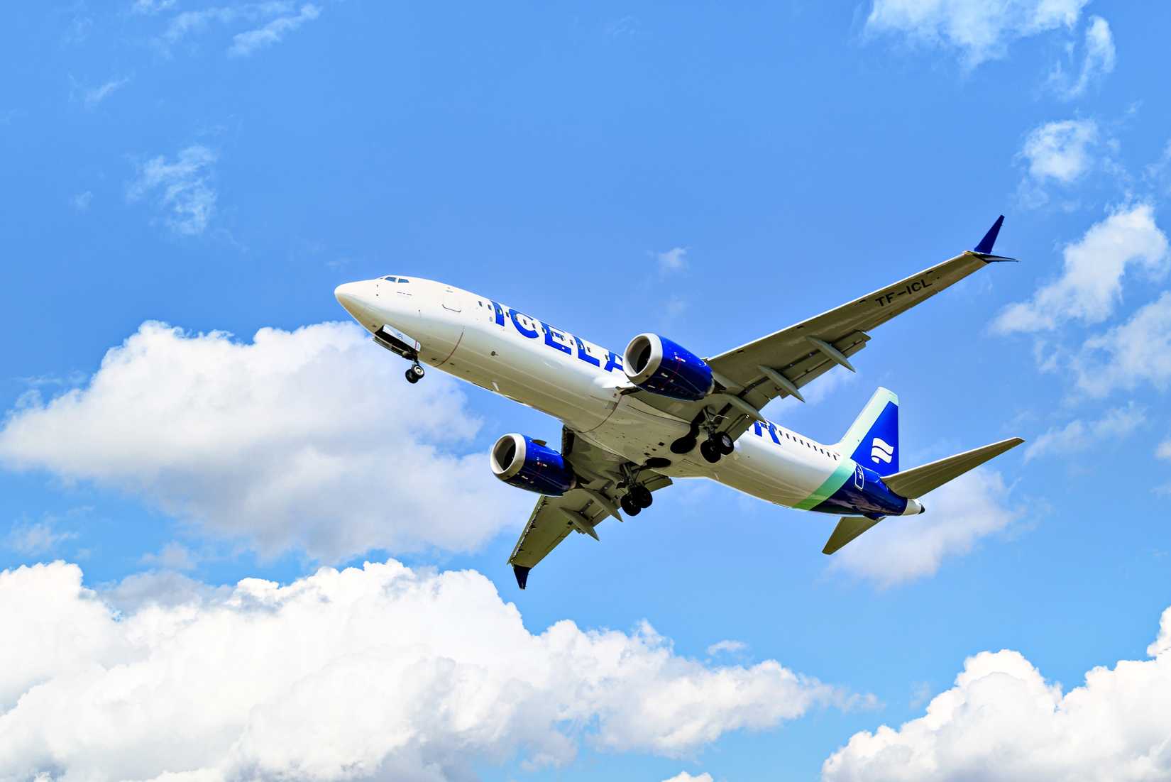 Icelandair Boeing 737 MAX 8 takes off from Josep Tarradellas de Barcelona-El Prat