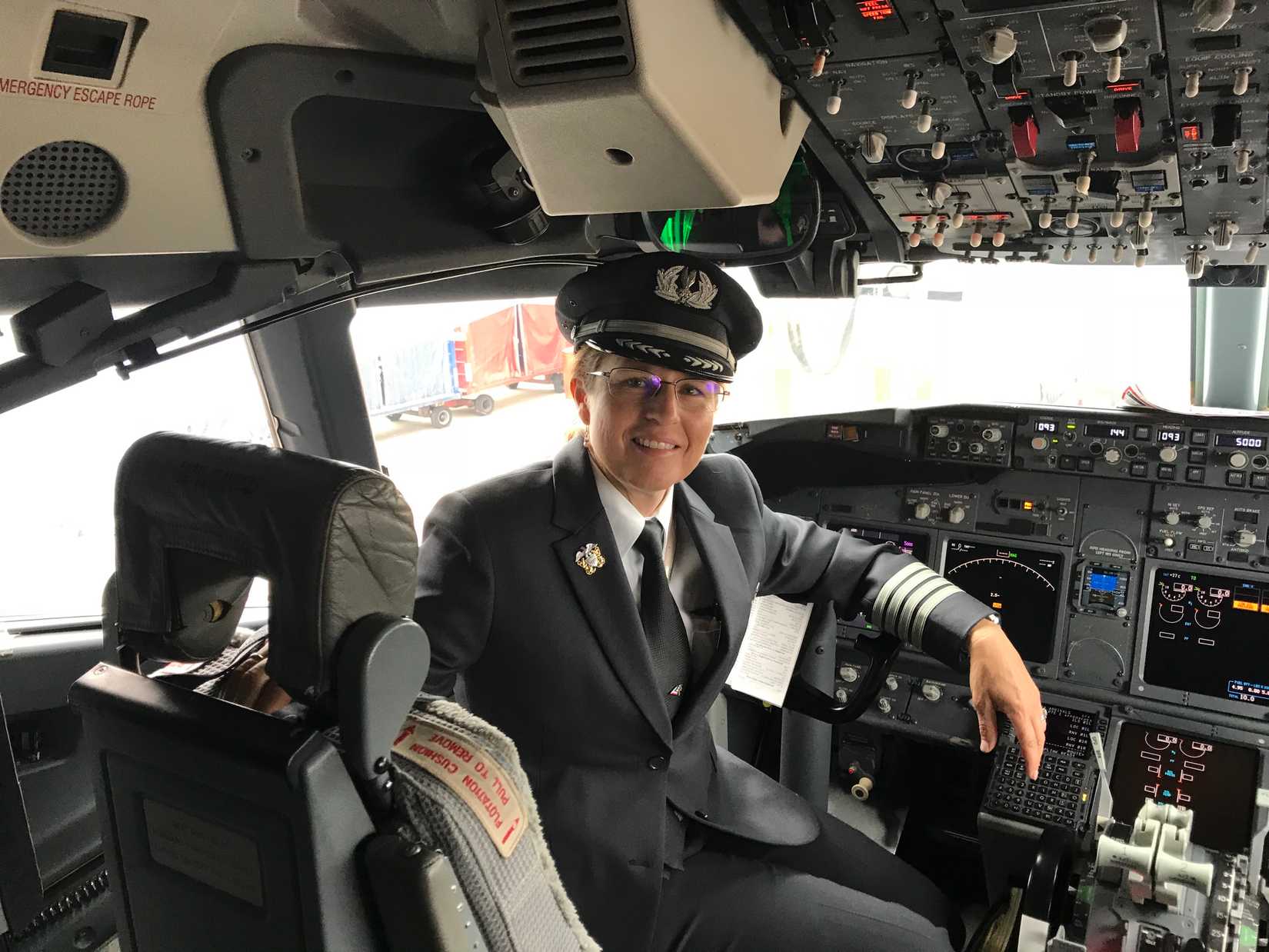 Kelly Jeffries Seated In The Cockpit