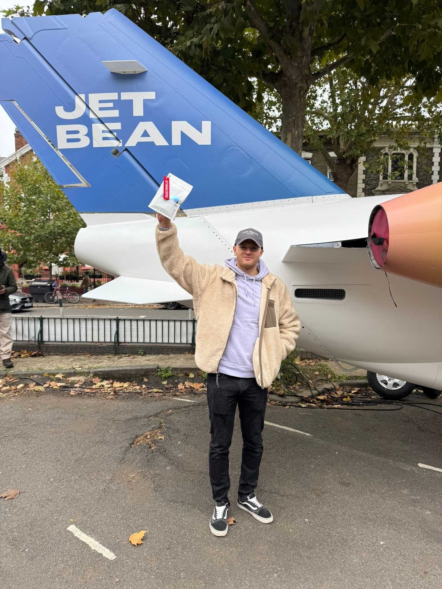 Founder Nathan Raab In Front Of Jet Bean Coffee
