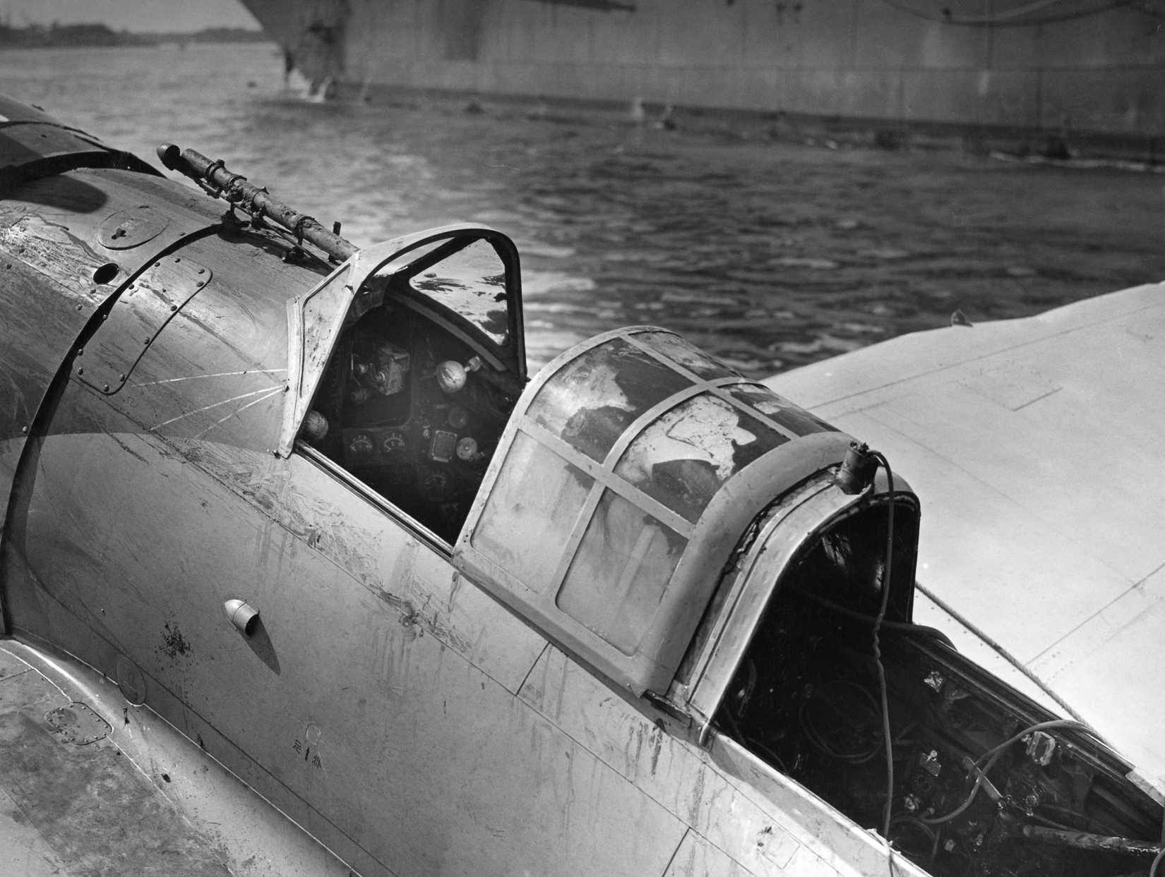 Photograph of Japanese Planes Wrecked During the Japanese Attack on Pearl Harbor-1