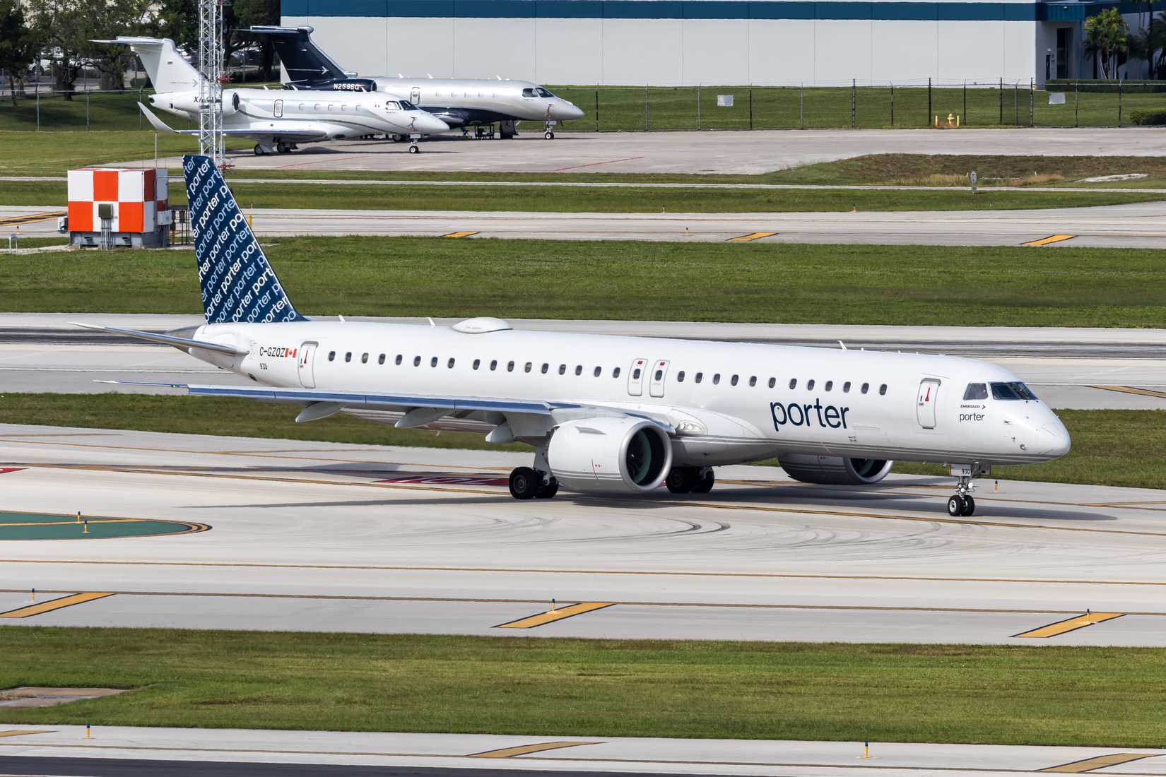 Porter Airlines Embraer 195 E2 airplane at Fort Lauderdale airport
