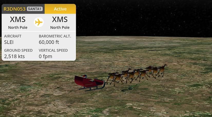 Santa flight 3D