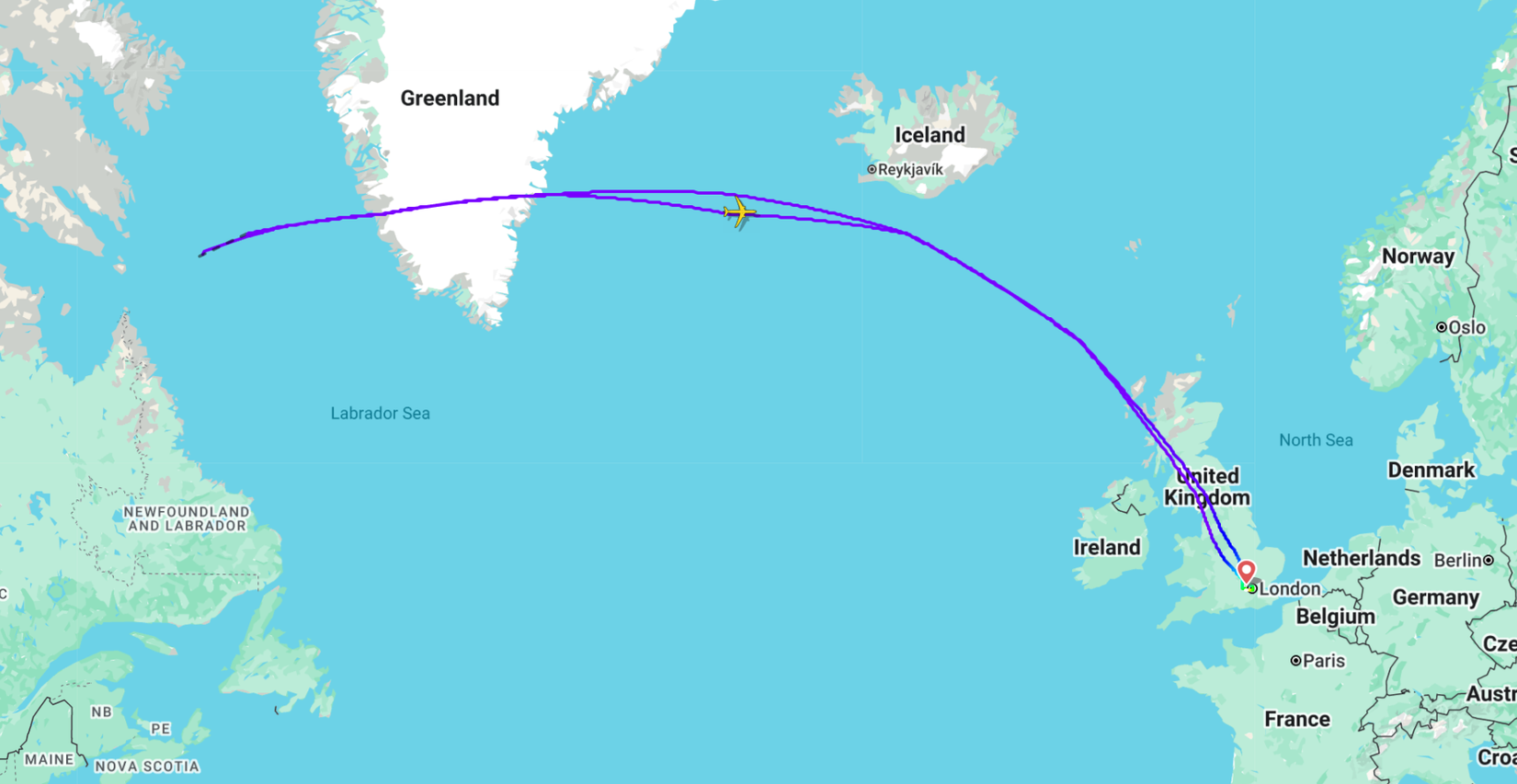 british airways flightradar24 atlantic