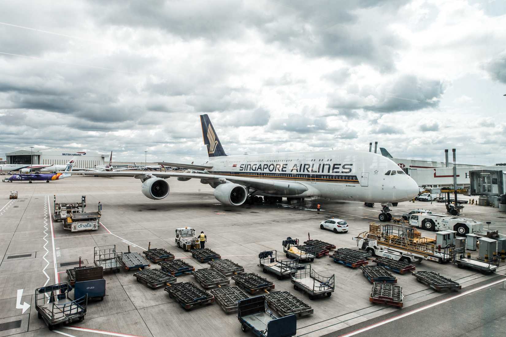 Singapore Airlines Airbus A380 Parked At Heathrow