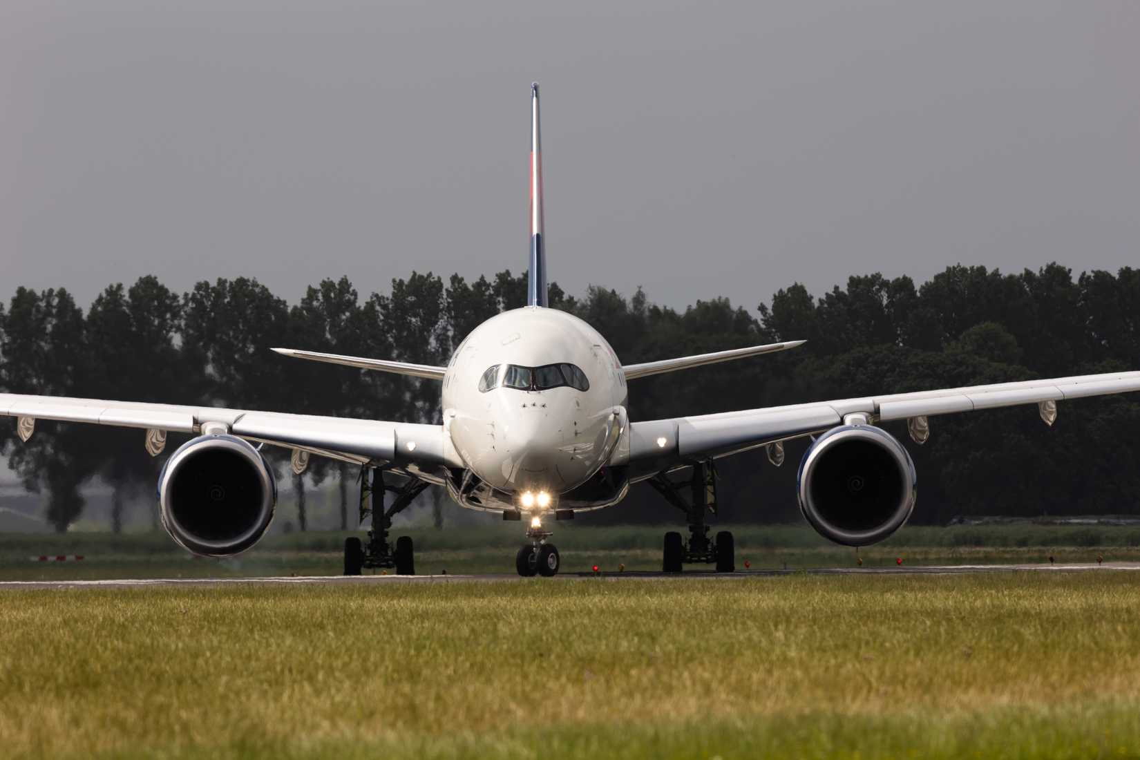 Delta A350 Taxiing In Amsterdam
