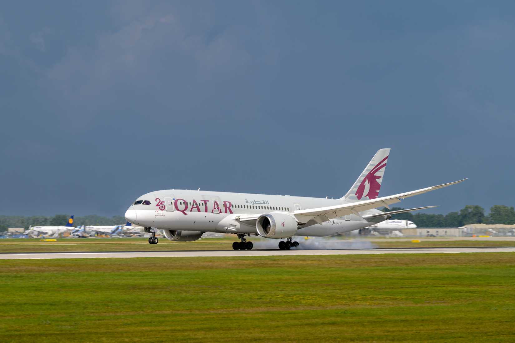 Qatar Airways Boeing 787 Landing In Munich