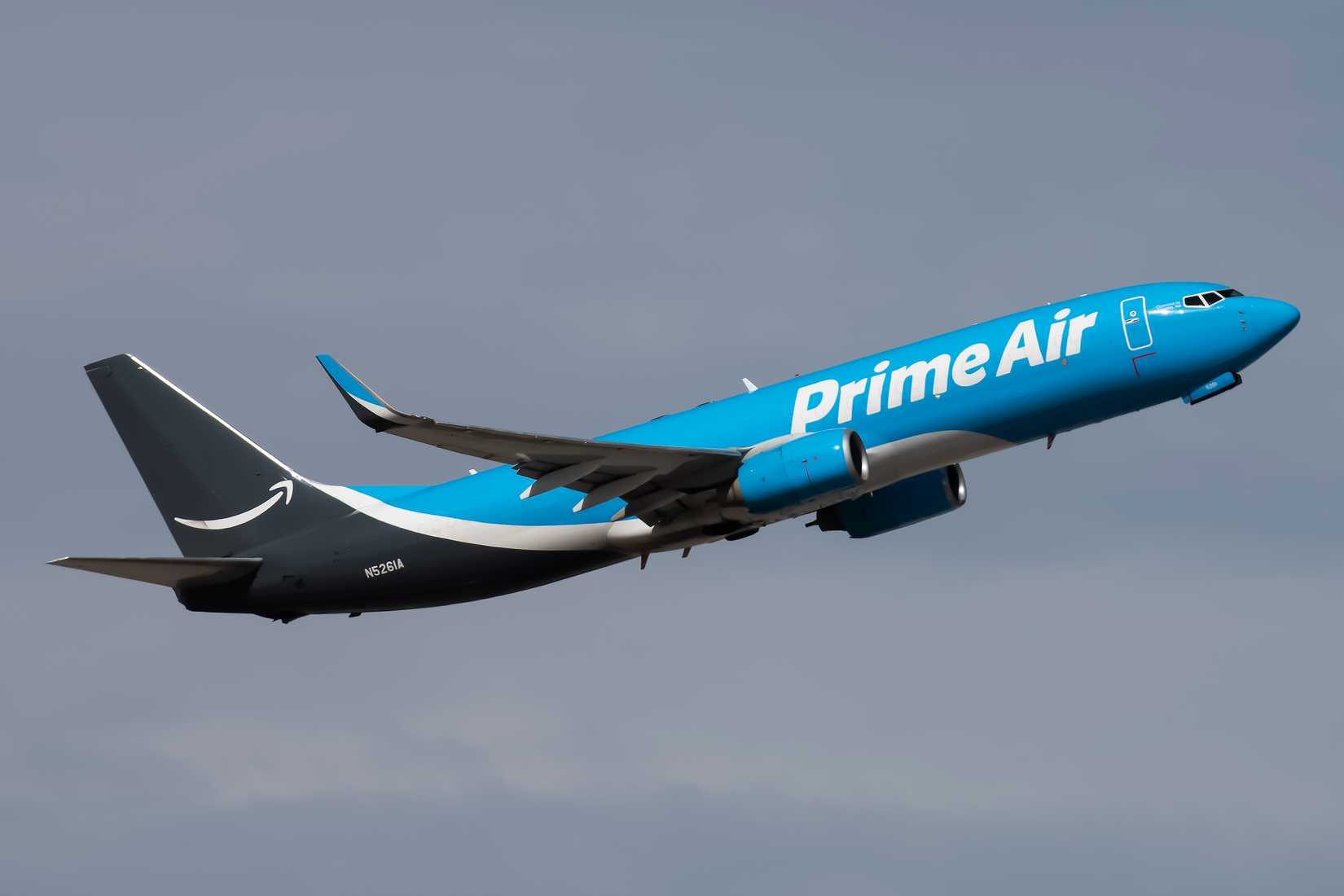 A Prime Air Boeing 737 Taking To The Skies