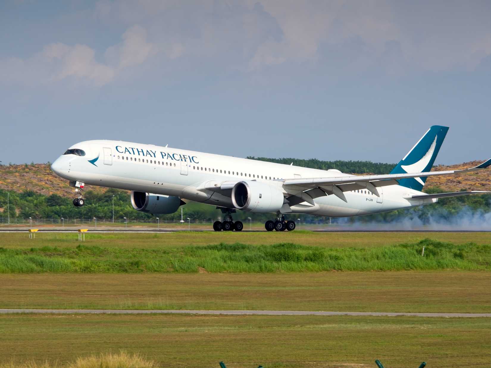 Cathay A350 Landing In Kuala Lumpur