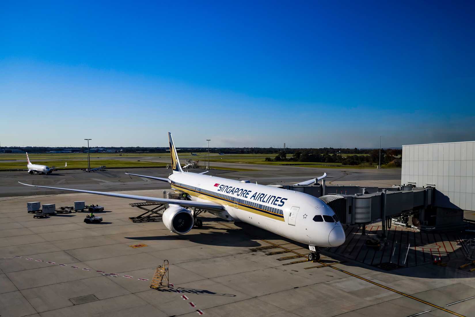 Singapore Airlines Boeing 787 Parked In Perth