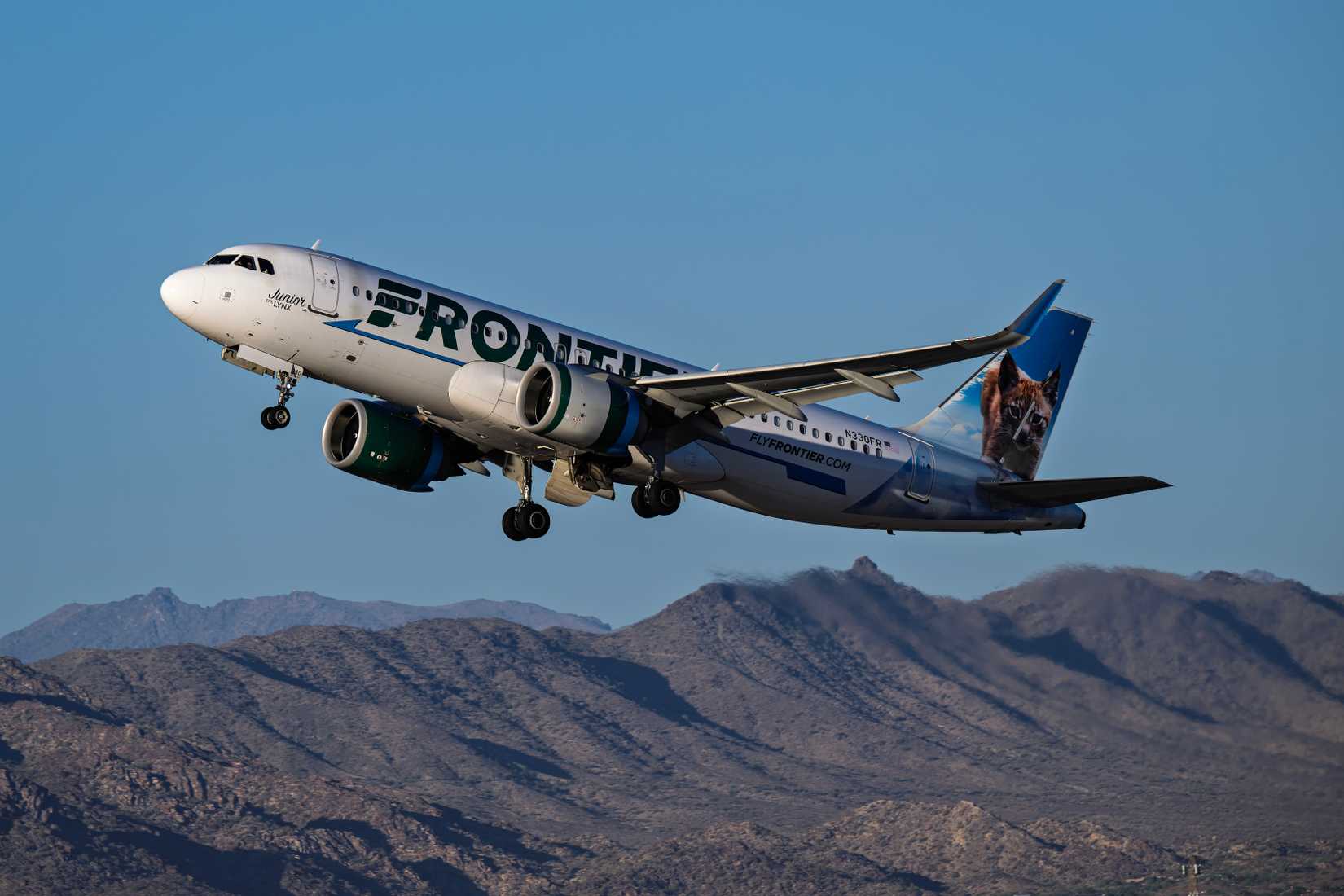 Frontier A320neo Departing Phoenix