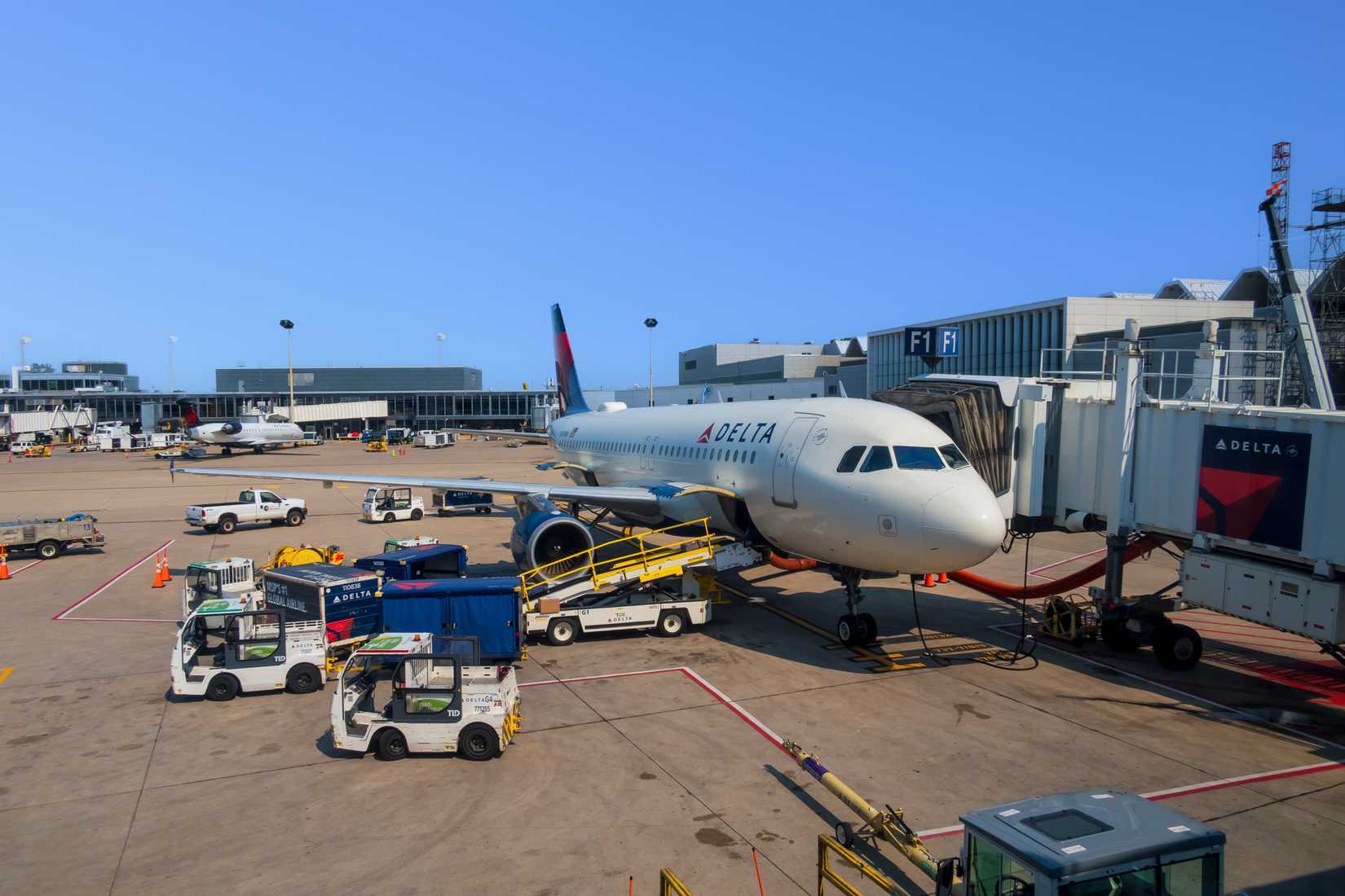 Delta A320 Parked In Minneapolis