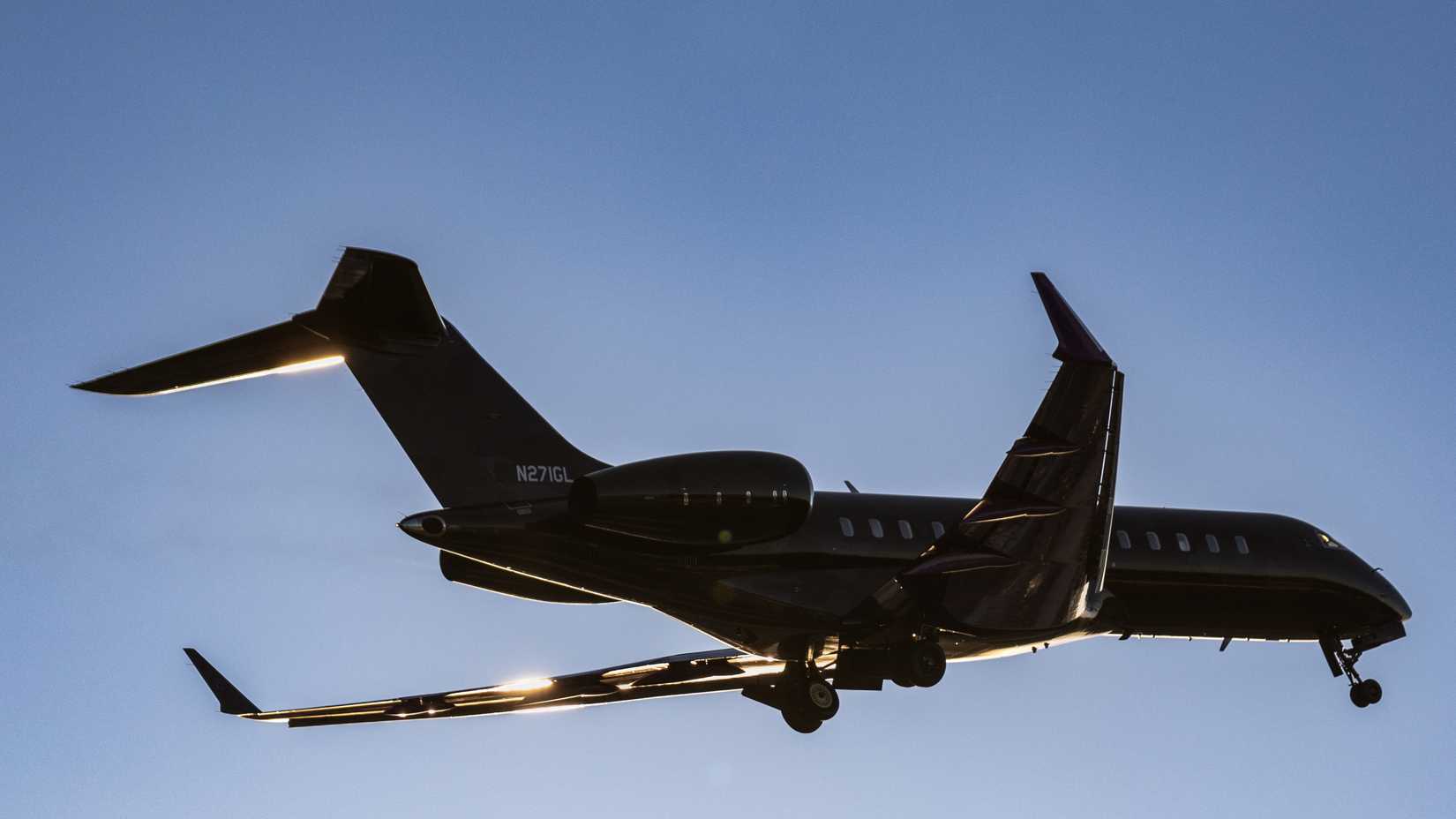A Look At A Black Bombardier Global Express
