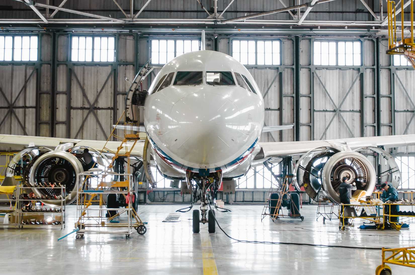 Airbus A320 Undergoing Maintenance Procedures