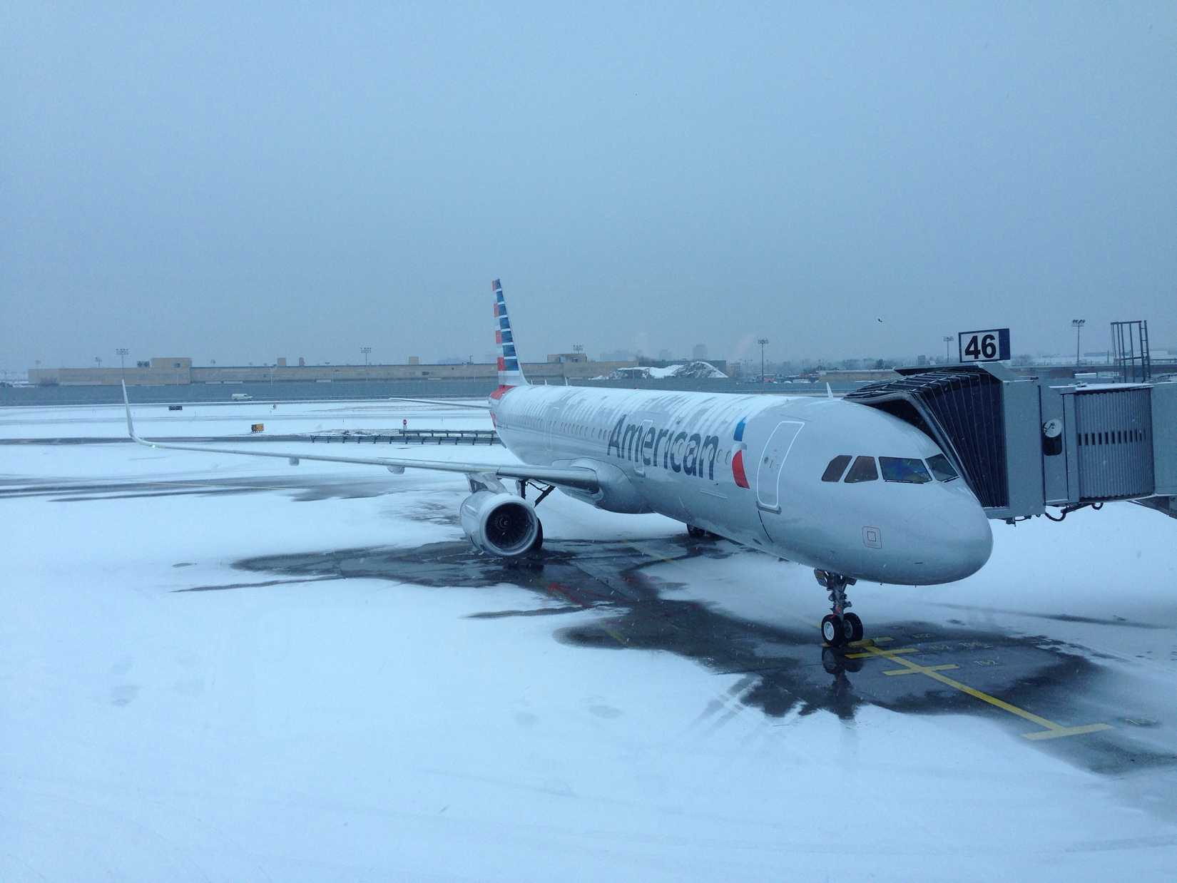 Snowy American A321
