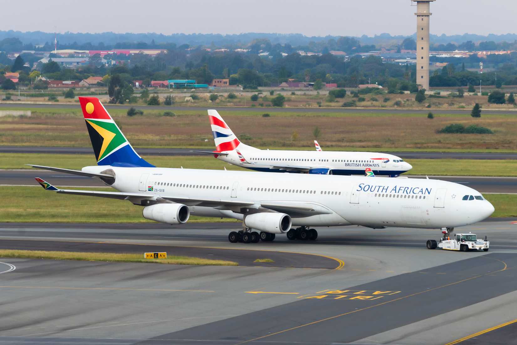 South African Airways Airbus A340 and BA
