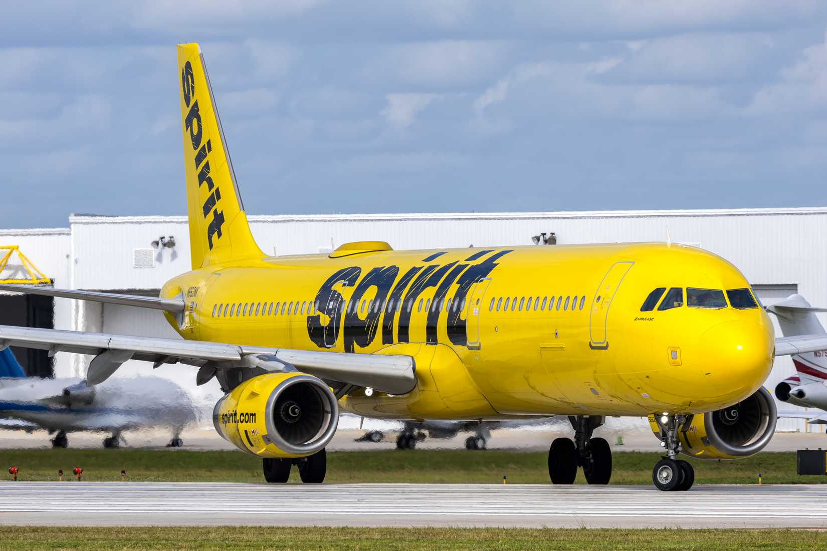 Spirit Airlines Airbus A321 airplane at Fort Lauderdale airport in the United States.