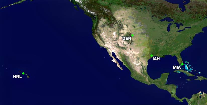 The 4 US airports with 1 A380 airline first half of 2026