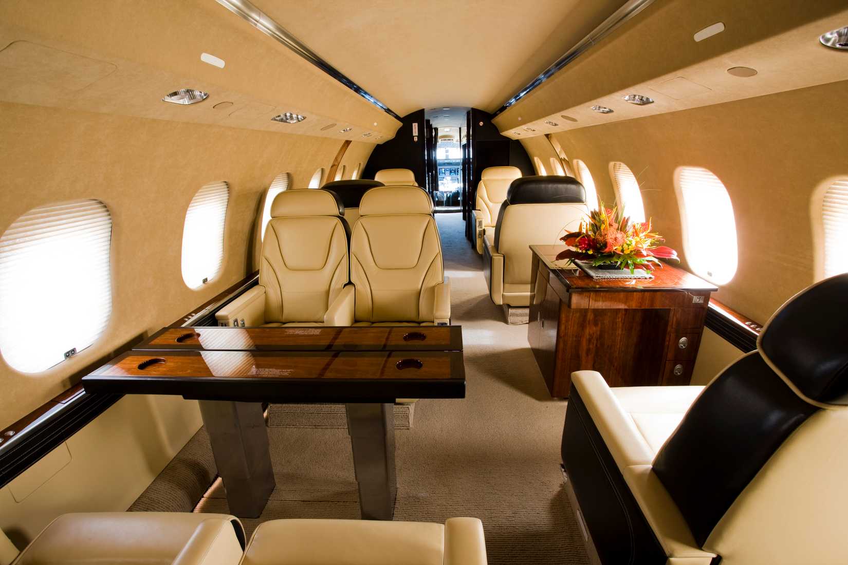The Cabin Of A Bombardier Global Express XRS