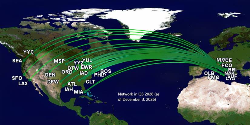 UA and CA to IT airport pairs in Q3 2026