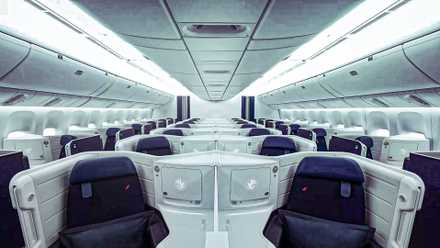 Airplane Business Class Cabin