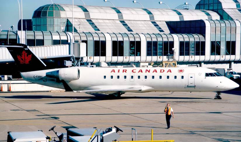Air Canada CRJ100 on the ground