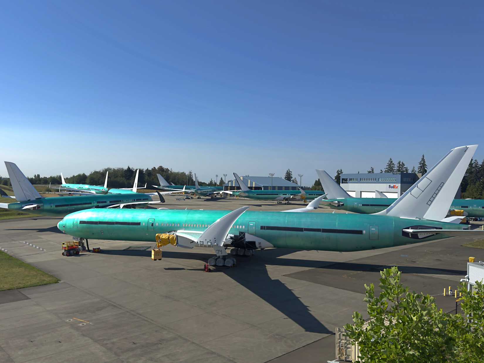 Boeing unpainted Everett