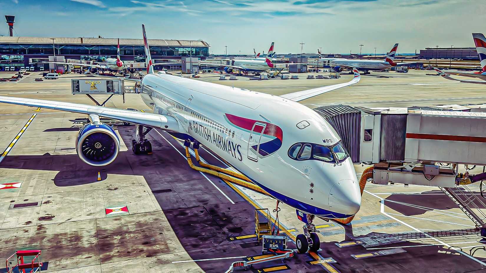 British Airways Airbus A350-1000 on stand at Heathrow custom thumbnail