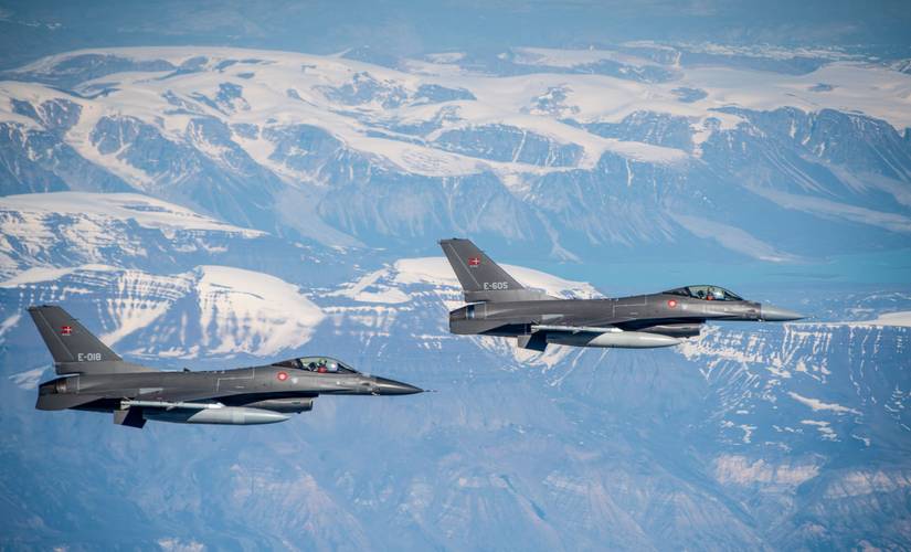 Danish fighter jets over Greenland in june 2025.