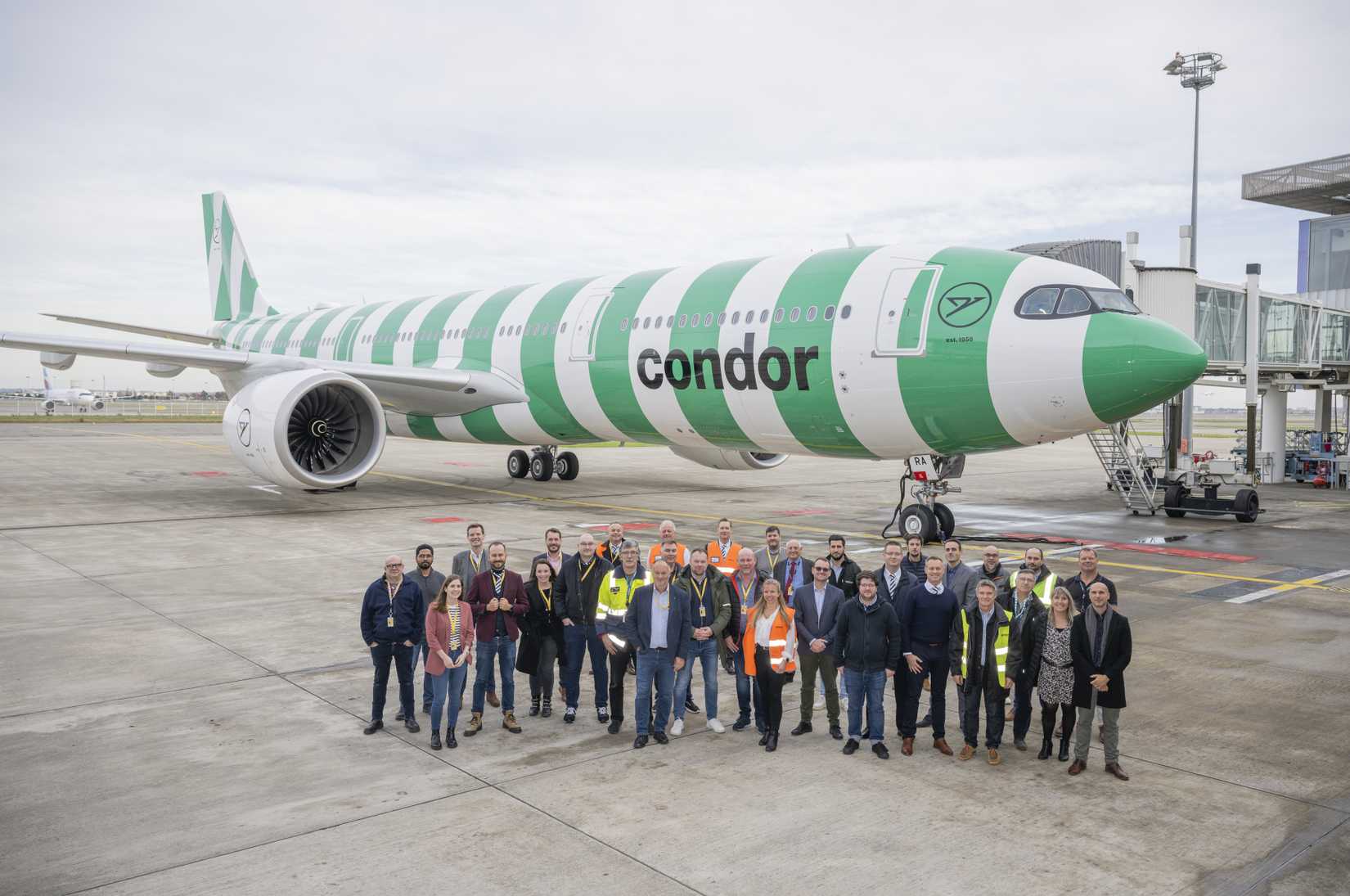 Delivery team with A330neo Condor MSN1966