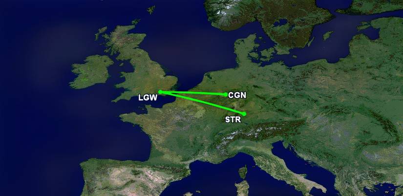 Eurowings' Gatwick routes 2026