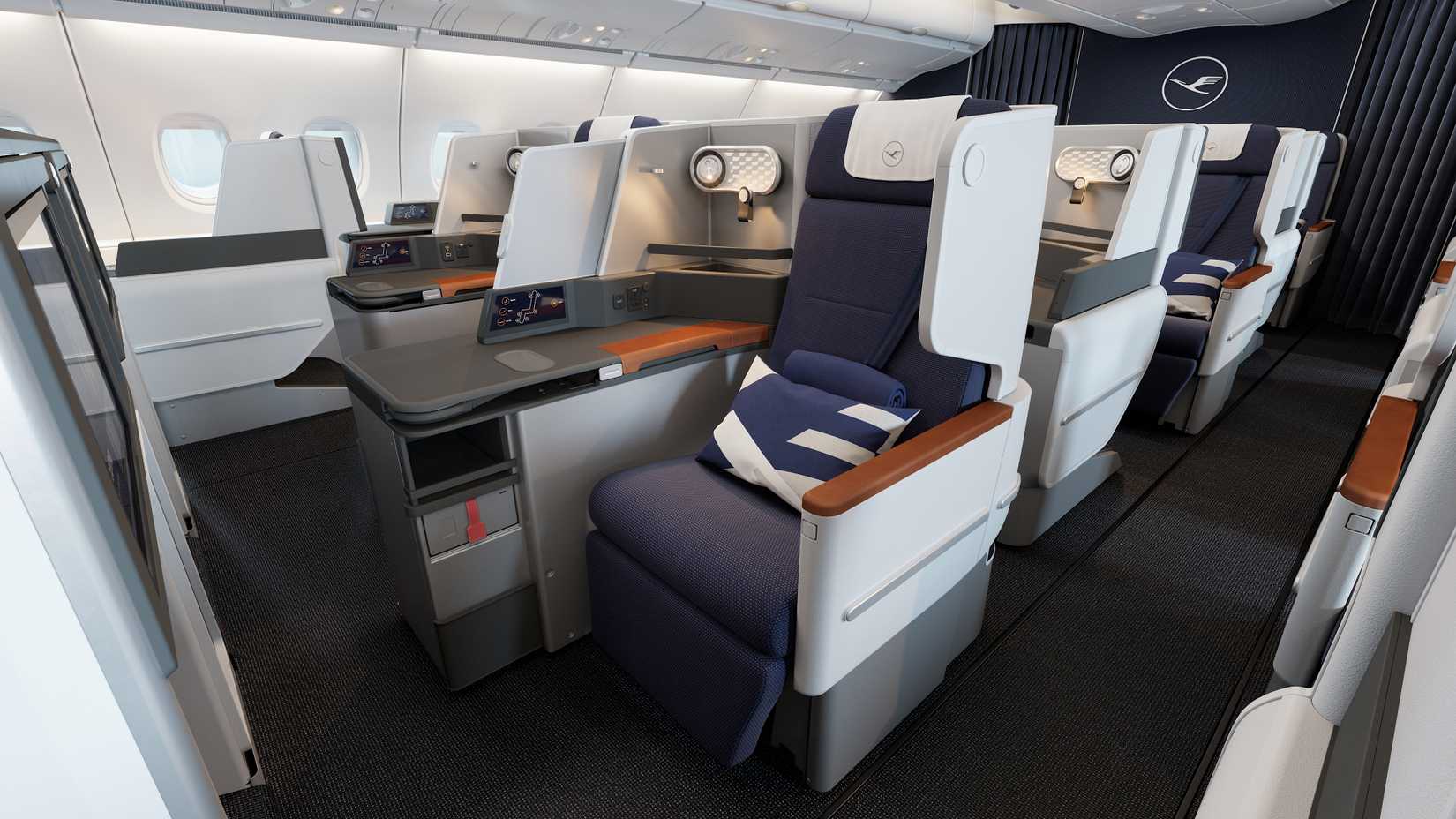 Aisle Access For All Lufthansa s New A380 Business Class Cabin Set For aisle-access-for-all-lufthansa-s-new-a380-business-class-cabin-set-for