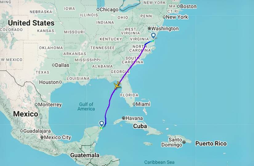 MX ORF-CUN first flight