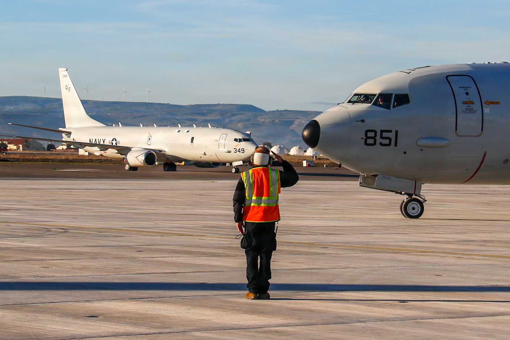 Navy P-8A Poseidon assigned to the “Fighting Marlins” of Patrol Squadron (VP) 40 at Naval Air Station Sigonella, Sicily.