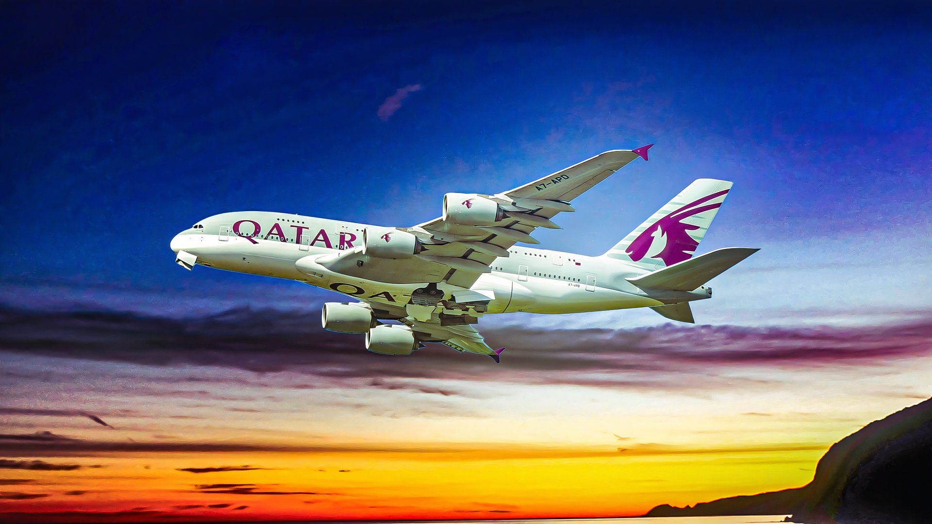 Qatar Airways Airbus A380 custom thumbnail