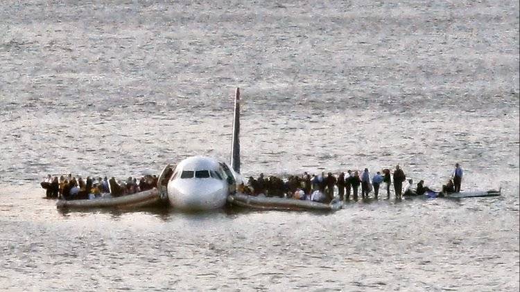 Sullenberger's Airbus A320 in Hudson River