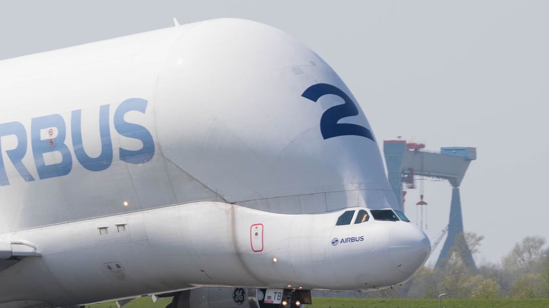 An Airbus BelugaST Landing