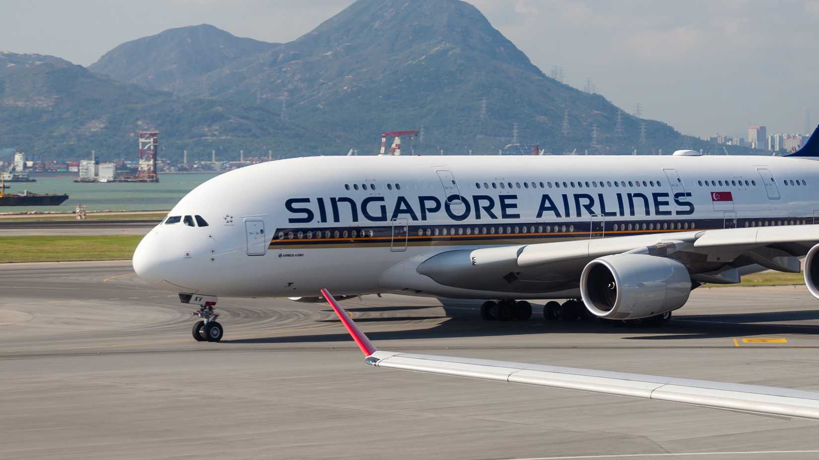 Singapore Airlines A380 In Hong Kong