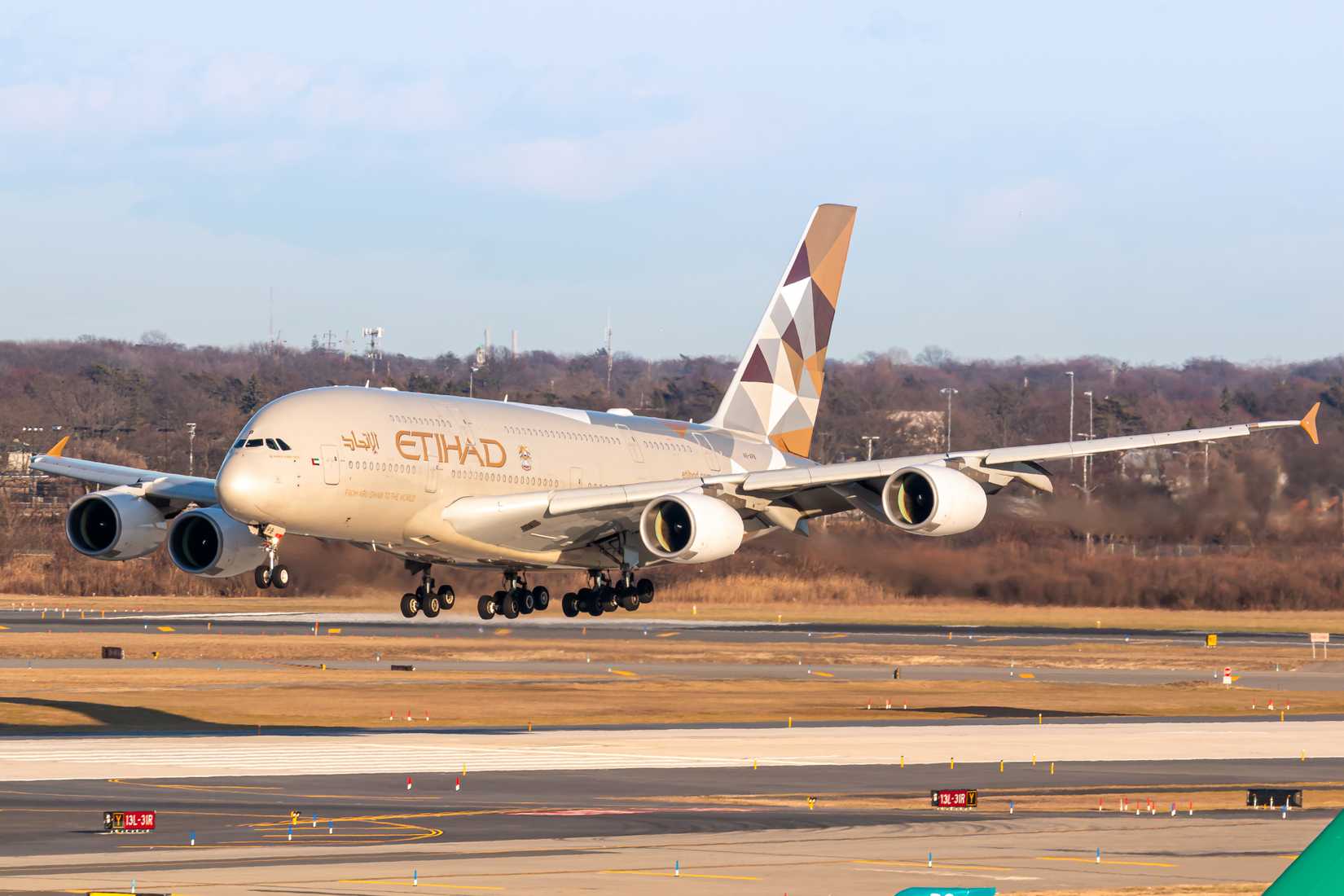 Etihad A380 Landing In New York