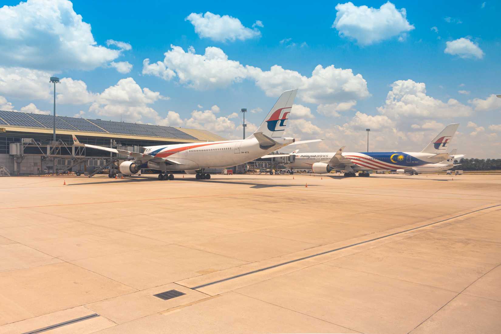 Malaysia Airlines Airbus A330-300 And Airbus A350-900 Parked